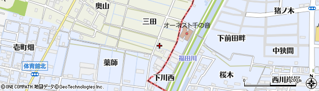 愛知県あま市七宝町桂三田周辺の地図
