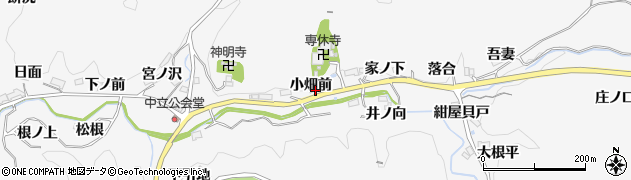愛知県豊田市中立町（小畑前）周辺の地図