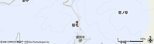愛知県豊田市久木町（屋毛）周辺の地図