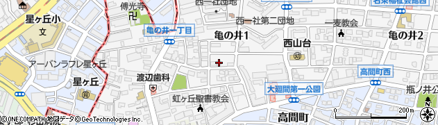 愛知県名古屋市名東区亀の井1丁目64周辺の地図