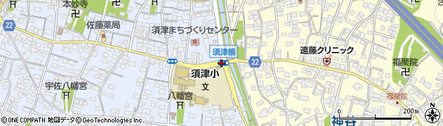 須津橋周辺の地図