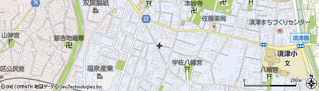 静岡県富士市中里周辺の地図