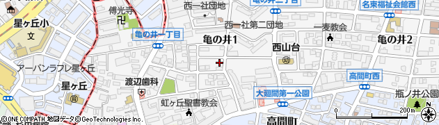 愛知県名古屋市名東区亀の井1丁目69周辺の地図