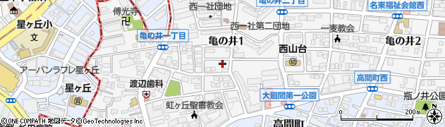 愛知県名古屋市名東区亀の井1丁目68周辺の地図