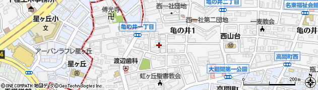 愛知県名古屋市名東区亀の井1丁目36周辺の地図