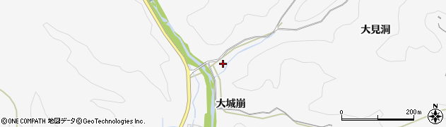 愛知県豊田市西広瀬町（大城崩）周辺の地図