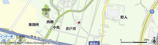 愛知県豊田市猿投町井戸井29周辺の地図