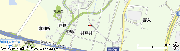 愛知県豊田市猿投町井戸井8周辺の地図