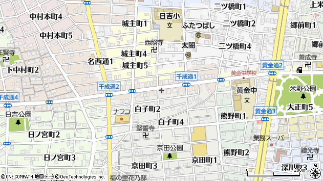 〒453-0818 愛知県名古屋市中村区千成通の地図