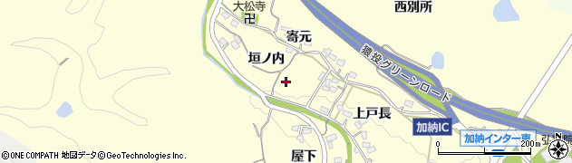 愛知県豊田市加納町垣ノ内周辺の地図