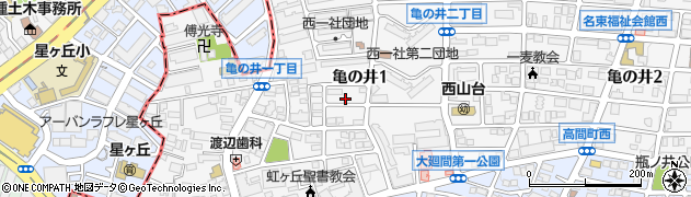 愛知県名古屋市名東区亀の井1丁目49-3周辺の地図
