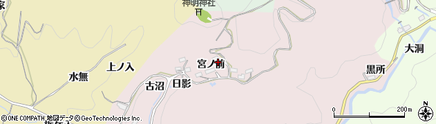 愛知県豊田市玉野町宮ノ前周辺の地図