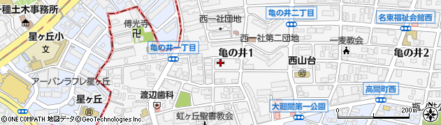 愛知県名古屋市名東区亀の井1丁目51周辺の地図