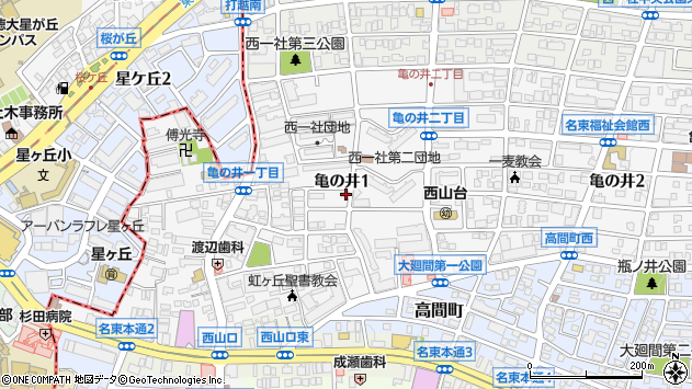 〒465-0094 愛知県名古屋市名東区亀の井の地図