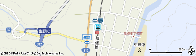 生野駅周辺の地図