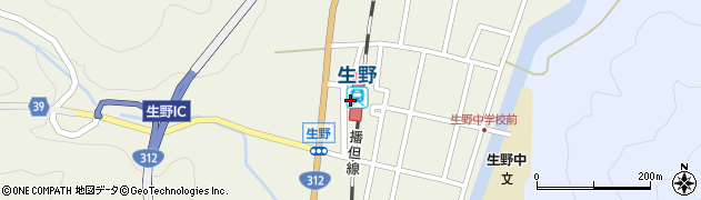 朝来市　観光情報センター周辺の地図