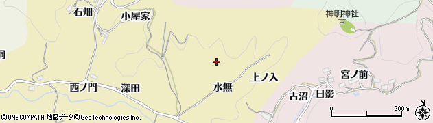 愛知県豊田市永野町（水無）周辺の地図