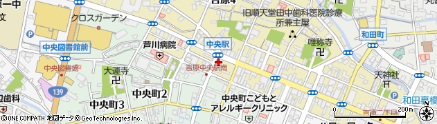 静岡銀行吉原支店周辺の地図