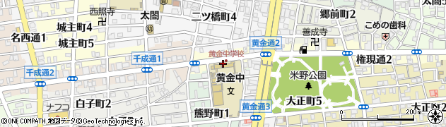 愛知県名古屋市中村区権現通周辺の地図