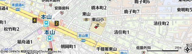 愛知県名古屋市千種区橋本町3丁目周辺の地図