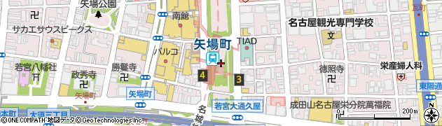 愛知県名古屋市中区周辺の地図