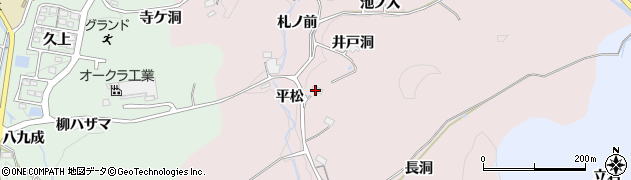 愛知県豊田市小手沢町（井戸洞）周辺の地図