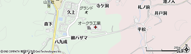 愛知県豊田市大蔵町（柳ハザマ）周辺の地図