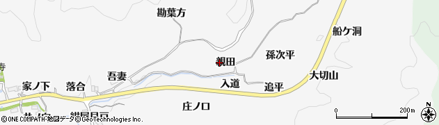 愛知県豊田市中立町（親田）周辺の地図