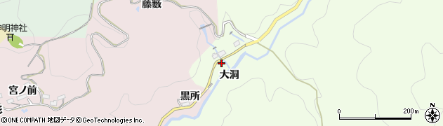 愛知県豊田市千田町大洞周辺の地図
