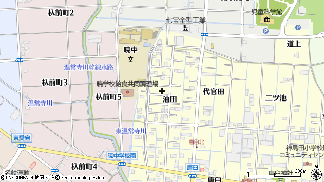 〒496-0026 愛知県津島市唐臼町の地図