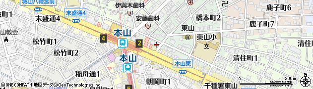 ファミリーマート千種本山店周辺の地図