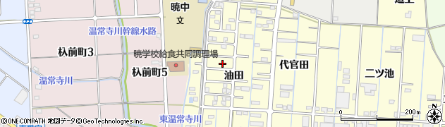 愛知県津島市唐臼町（油田）周辺の地図