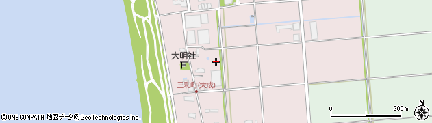 愛知県愛西市三和町周辺の地図