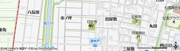 愛知県あま市七宝町川部（瀬木戸）周辺の地図