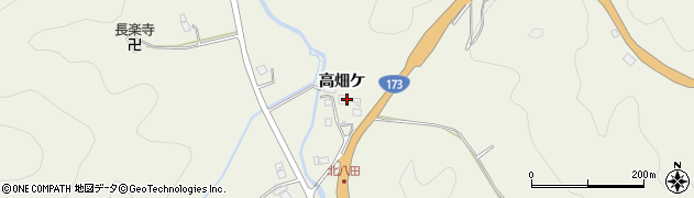 京都府京丹波町（船井郡）八田（高畑ケ）周辺の地図