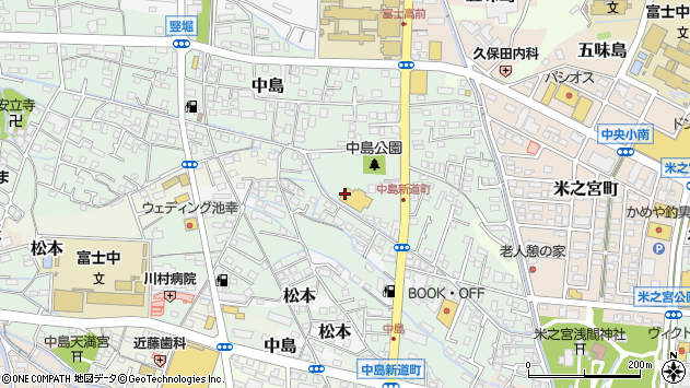 〒416-0907 静岡県富士市中島の地図