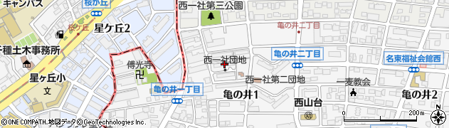 愛知県名古屋市名東区亀の井1丁目19周辺の地図
