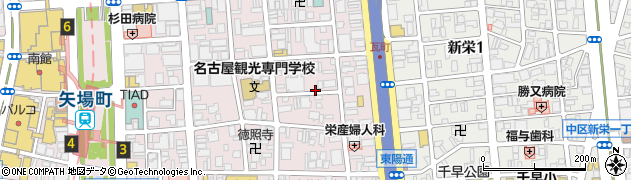 名古屋市役所緑政土木局　栄自転車等保管場所周辺の地図