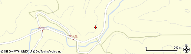 京都府南丹市日吉町木住（下木戸ケ鼻）周辺の地図