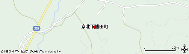 京都府京都市右京区京北下熊田町周辺の地図