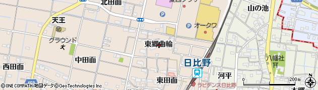 愛知県愛西市柚木町東郷曲輪周辺の地図