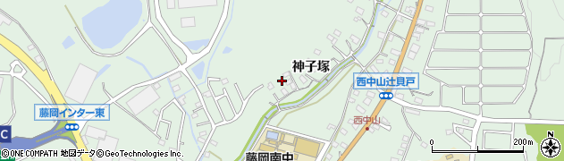 愛知県豊田市西中山町（神子塚）周辺の地図
