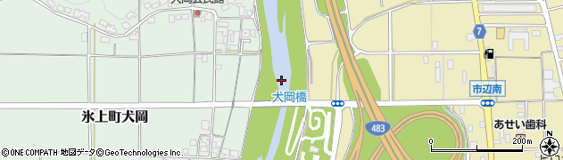 犬岡橋周辺の地図