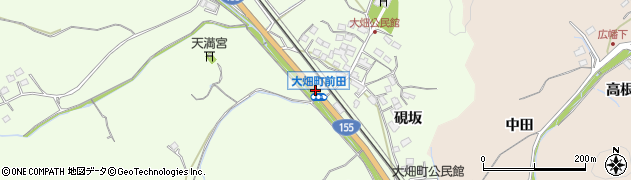 大畑町前田周辺の地図