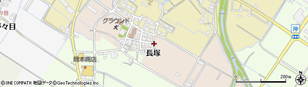 滋賀県愛知郡愛荘町長塚周辺の地図