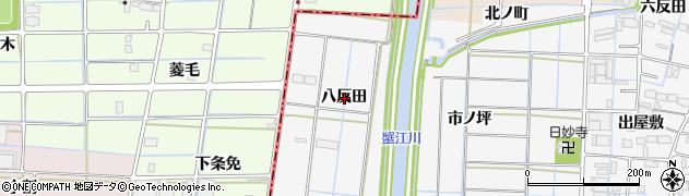 愛知県あま市七宝町川部八反田周辺の地図
