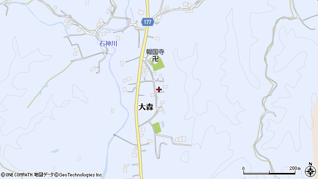 〒299-5261 千葉県勝浦市大森の地図