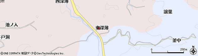 愛知県豊田市西樫尾町（東深薄）周辺の地図