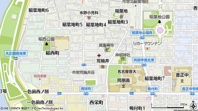〒453-0848 愛知県名古屋市中村区荒輪井町の地図