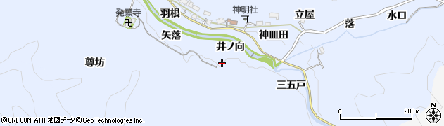 愛知県豊田市摺町井ノ向周辺の地図